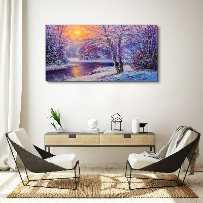 Obraz canvas Zimná krajina ráno