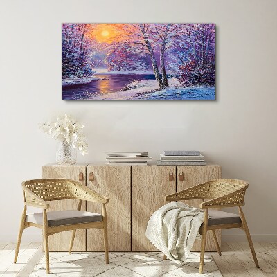 Obraz canvas Zimná krajina ráno