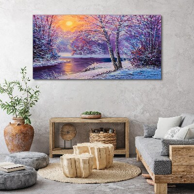 Obraz canvas Zimná krajina ráno