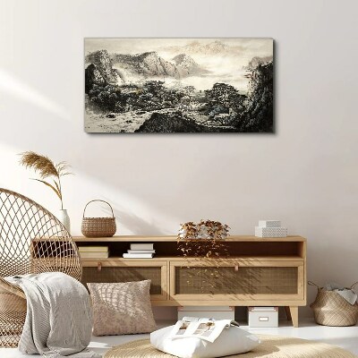 Obraz Canvas Čínske hory stromy