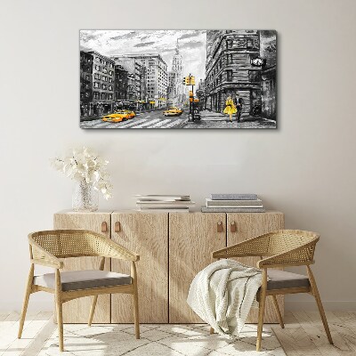 Obraz Canvas Newyorská ulica v žltých taxíkoch