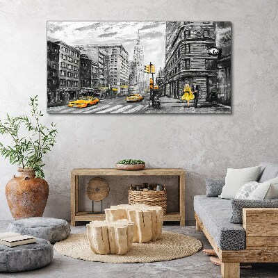 Obraz Canvas Newyorská ulica v žltých taxíkoch