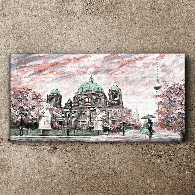 Obraz Canvas Berlínska architektúra v jarných farbách