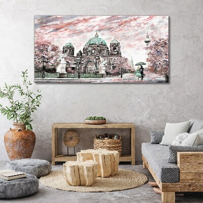 Obraz Canvas Berlínska architektúra v jarných farbách