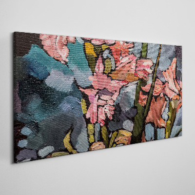 Obraz Canvas Kvetinová krajina v odtieňoch ružovej