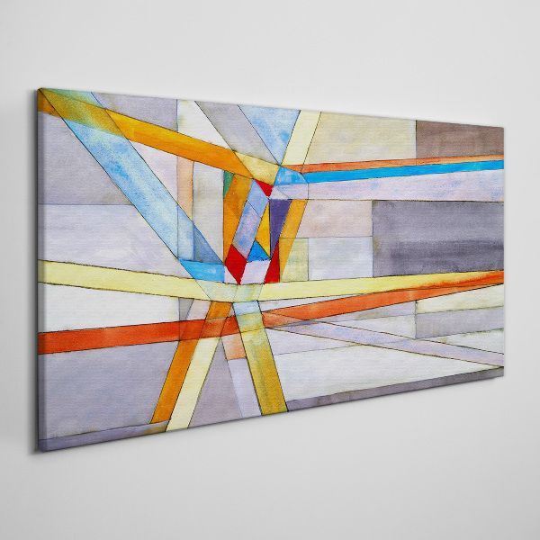 Obraz canvas Geometria farebných čiar