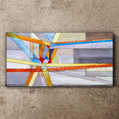 Obraz canvas Geometria farebných čiar
