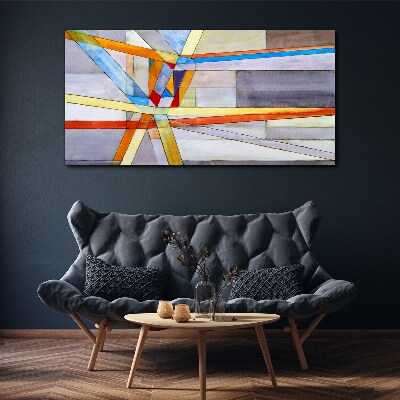 Obraz canvas Geometria farebných čiar