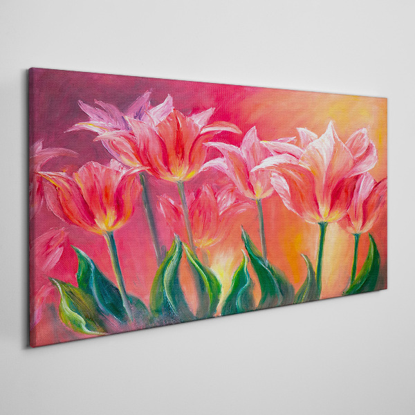 Obraz canvas Tulipány v odtieňoch ružovej