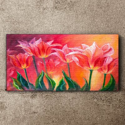 Obraz canvas Tulipány v odtieňoch ružovej