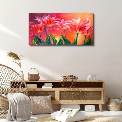 Obraz canvas Tulipány v odtieňoch ružovej