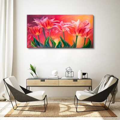 Obraz canvas Tulipány v odtieňoch ružovej