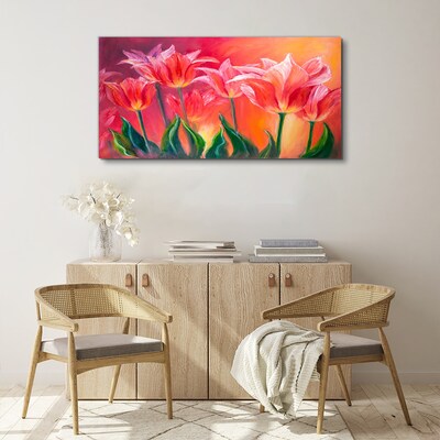 Obraz canvas Tulipány v odtieňoch ružovej