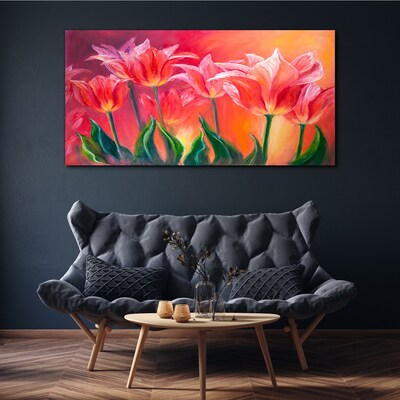 Obraz canvas Tulipány v odtieňoch ružovej