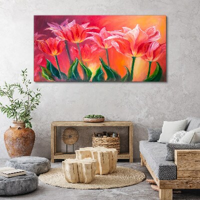 Obraz canvas Tulipány v odtieňoch ružovej