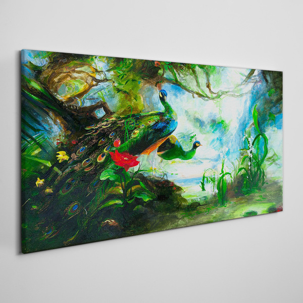 Obraz canvas Tajomný svet pávových vtákov