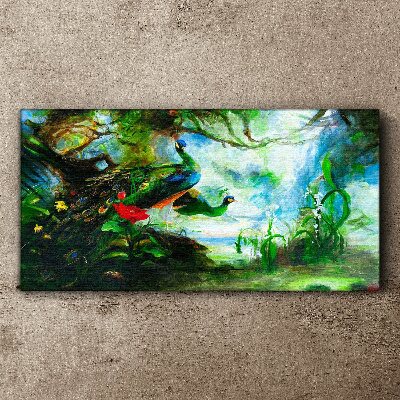 Obraz canvas Tajomný svet pávových vtákov