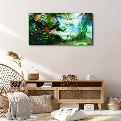 Obraz canvas Tajomný svet pávových vtákov