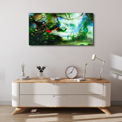 Obraz canvas Tajomný svet pávových vtákov