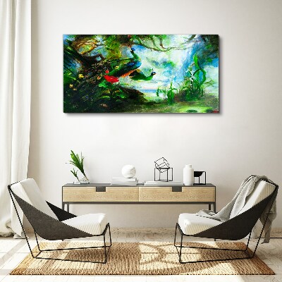 Obraz canvas Tajomný svet pávových vtákov