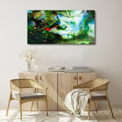 Obraz canvas Moderné lesné zviera páv