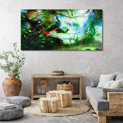 Obraz canvas Tajomný svet pávových vtákov