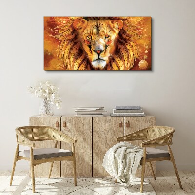 Obraz canvas Abstraktné zvieracie mačka leva