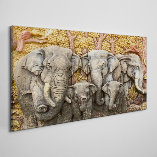 Obraz canvas Zvieratá stromov slonov