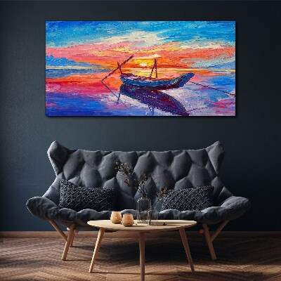 Obraz Canvas čln slnko