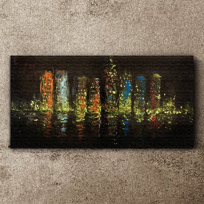 Obraz canvas Abstrakcie mestské svetla