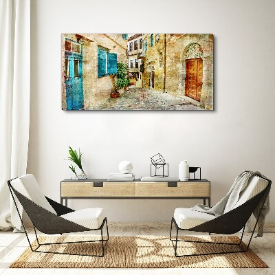 Obraz canvas Očarujúce uličky v pastelových farbách