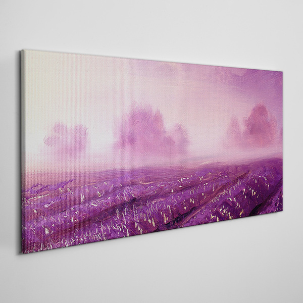 Obraz Canvas Fialová krajina ráno