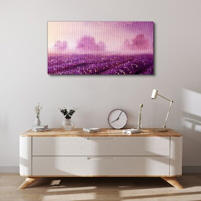 Obraz Canvas Fialová krajina ráno
