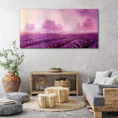 Obraz Canvas Fialová krajina ráno
