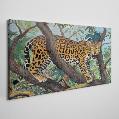 Obraz canvas Jaguár v tropickom lese