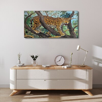 Obraz canvas Jaguár v tropickom lese
