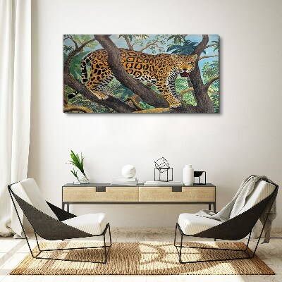 Obraz canvas Jaguár v tropickom lese