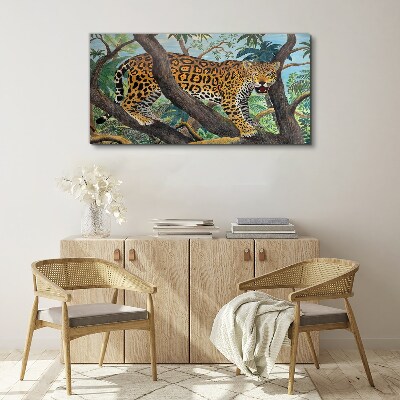 Obraz canvas Jaguár v tropickom lese