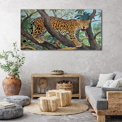 Obraz canvas Jaguár v tropickom lese
