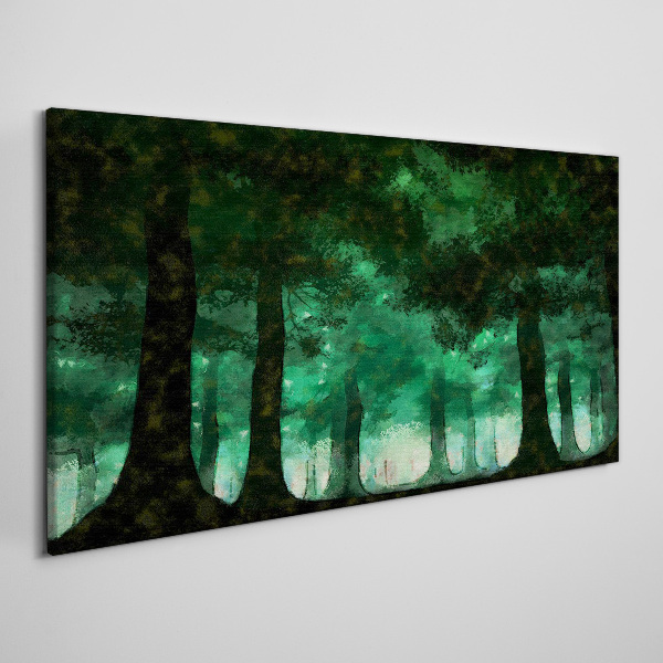 Obraz Canvas Zelený les v hmlistom svetle