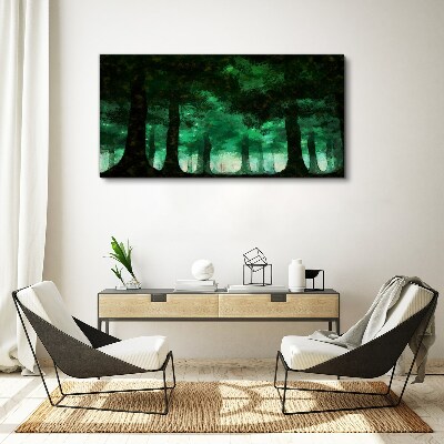 Obraz Canvas Zelený les v hmlistom svetle