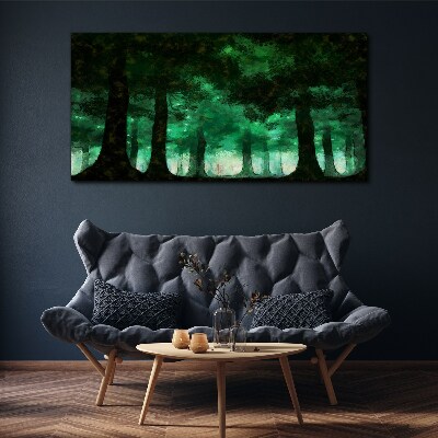 Obraz Canvas Zelený les v hmlistom svetle
