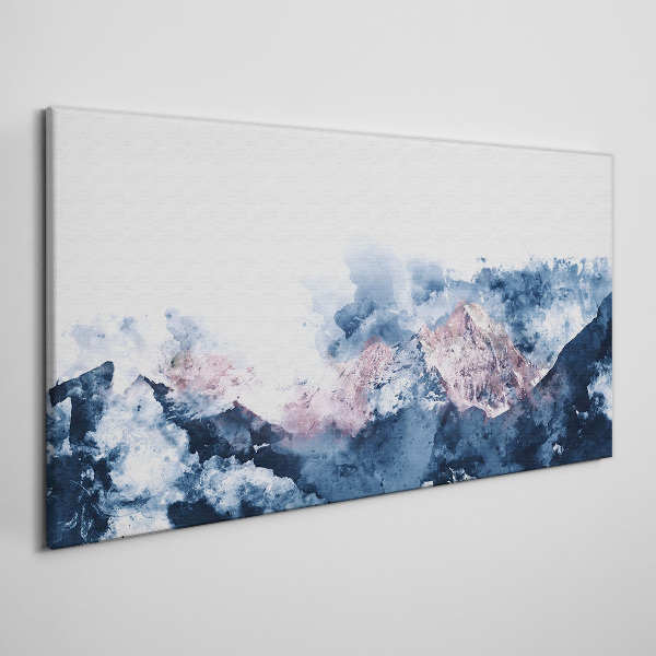 Obraz Canvas Horská krajina v odtieňoch modrej