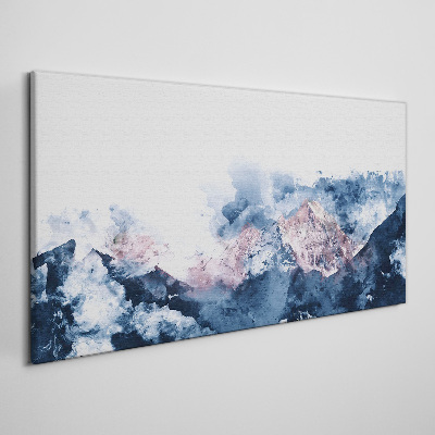 Obraz Canvas Horská krajina v odtieňoch modrej