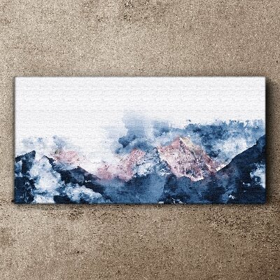 Obraz Canvas Horská krajina v odtieňoch modrej