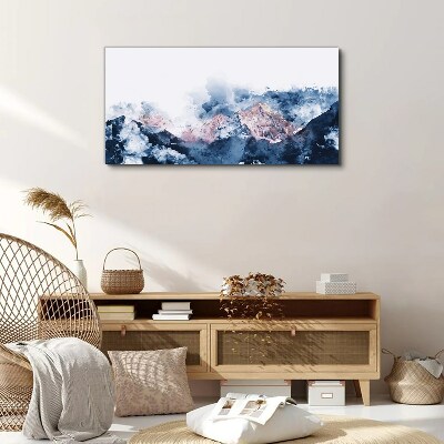 Obraz Canvas Horská krajina v odtieňoch modrej