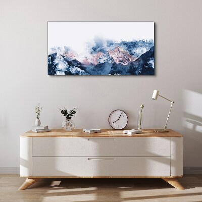 Obraz Canvas Horská krajina v odtieňoch modrej