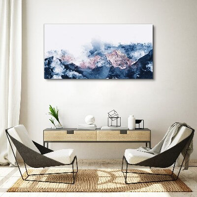 Obraz Canvas Horská krajina v odtieňoch modrej