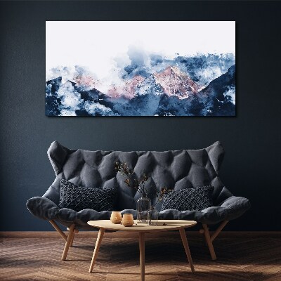 Obraz Canvas Horská krajina v odtieňoch modrej
