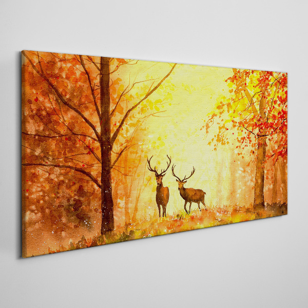 Obraz canvas Jesenné stretnutie jeleňov
